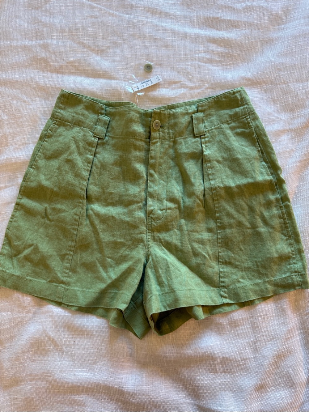 Madewell Linen Shorts Sage Green NWT